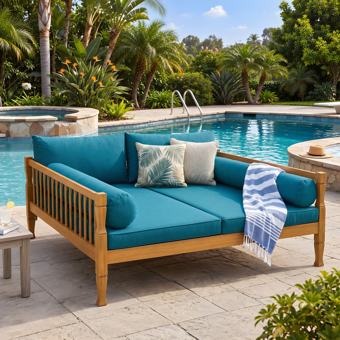 Outdoor Sofa Bed, 2 In 1 Patio Daybed For Backyard Hearth and Haven