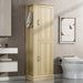 Tall Freestanding Bathroom Storage Cabinet With Adjustable Shelves And Side Hooks Hearth and Haven