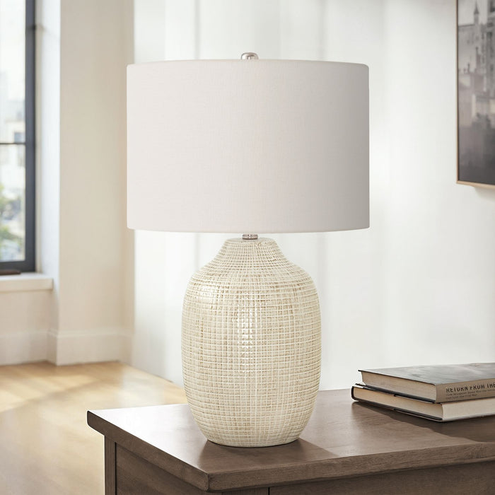 Table Lamp, Lighting, Ceramic, Contemporary - Cream 8th Street