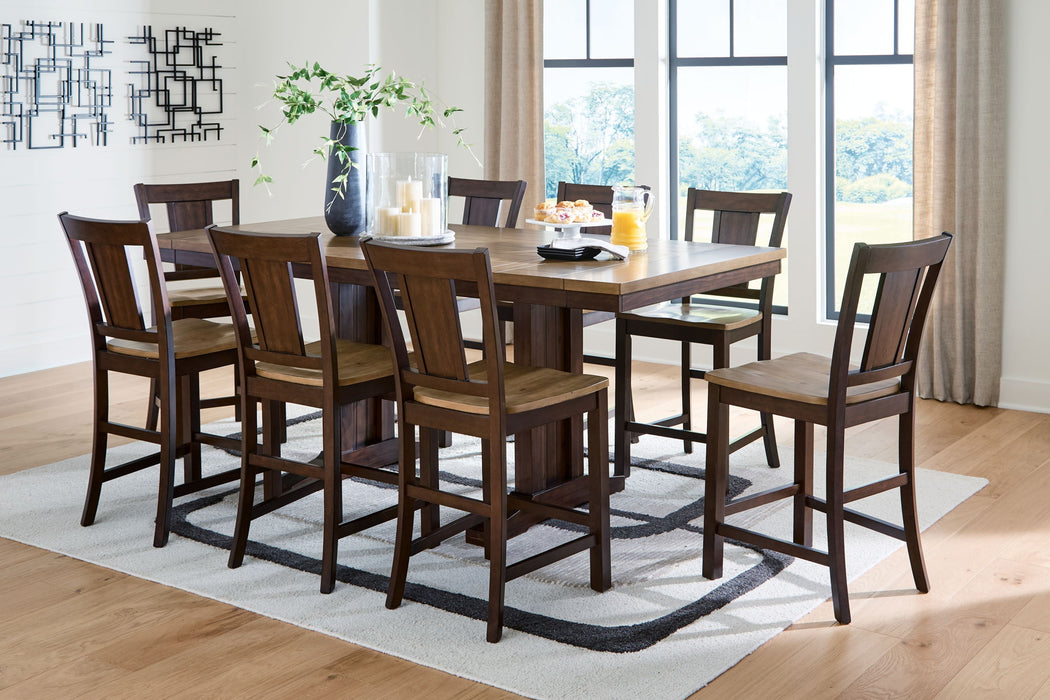 Rylandeen - Counter Height Extension Dining Table Set Signature Design by Ashley®