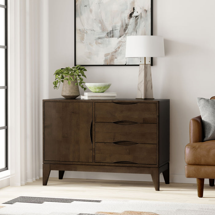 Harper - 3 Drawer Sideboard - Walnut Brown Simpli-Home