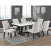 Dining Set With Upholstered Wing Back Chairs Home Essentials