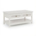 Coffee Table With Drawers & Storage Shelf - White Home Essentials