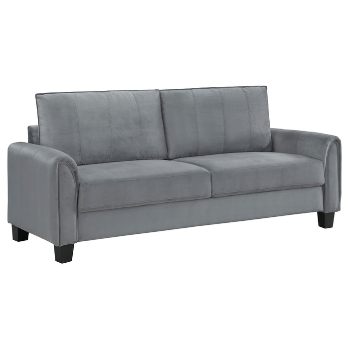 Dixon - Upholstered Sofa With Rounded Arms And Texture - Gray Furniture Max
