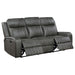 Forrest - Motion Reclining Sofa Comfort With Elegant Tufting And Wide Track Arms - Gray Furniture Max