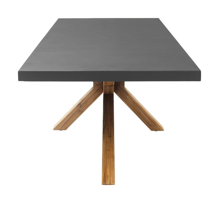 Suan - Outdoor Rectangular Dining Table - Gray Zuo Modern