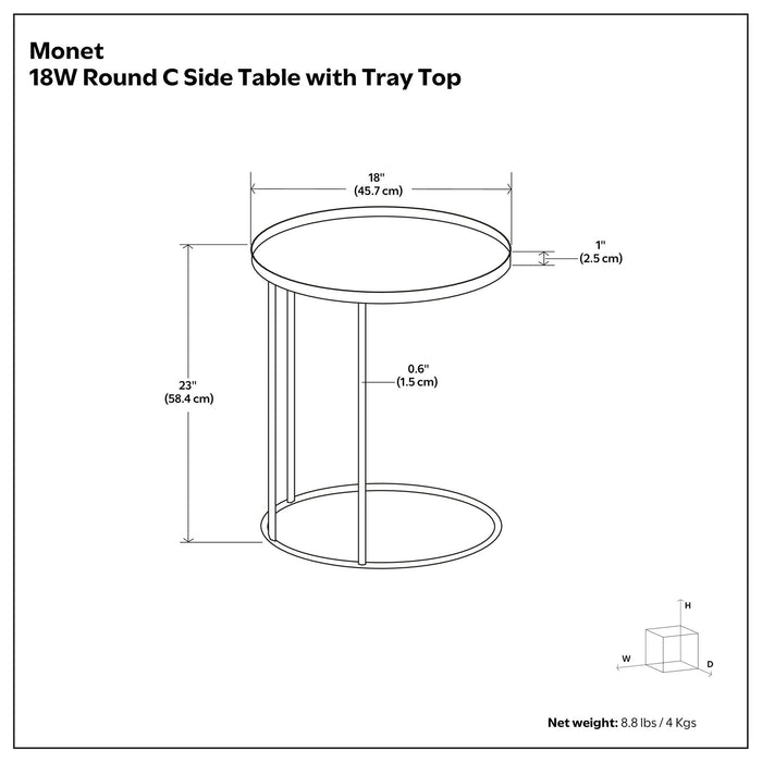 Monet - Metal Table Simpli-Home