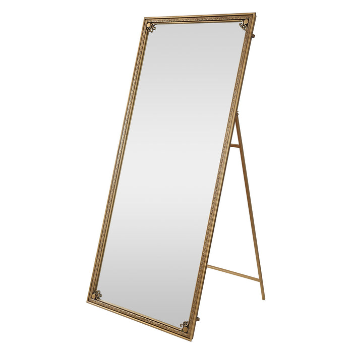 Full Length Mirror With Stand, Floor Standing Dressing - Antique Gold Daily Nest