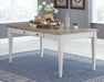 Skempton - RECT DRM Table w/Storage - White Signature Design by Ashley®