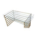 Shona - Writing Desk - Clear Glass Top & Antique Gold ACME