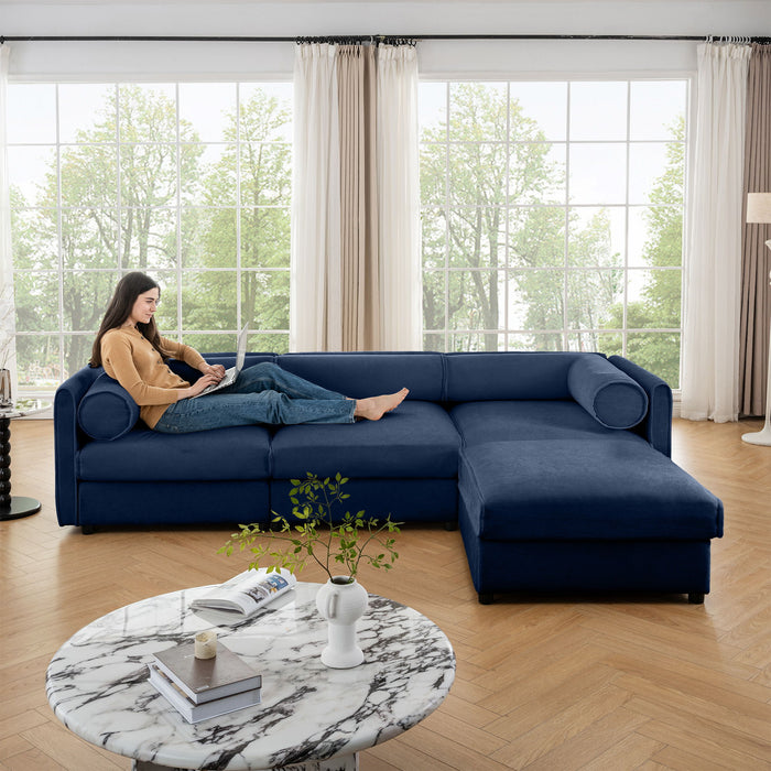 Contemporary Elegant Sofa With Storage And Ottoman Home Essentials