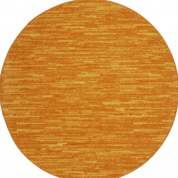 4' X 4' Round Non Skid Indoor / Outdoor Area Rug - Sunburst