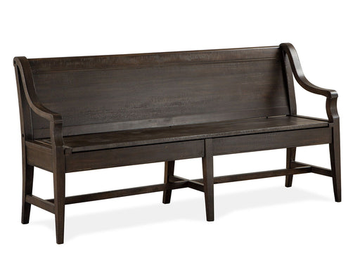 Westley Falls - Bench With Back - Graphite Magnussen Furniture