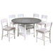 Contemporary Counter Height Dining Set With Built In Lazy Susan Home Essentials