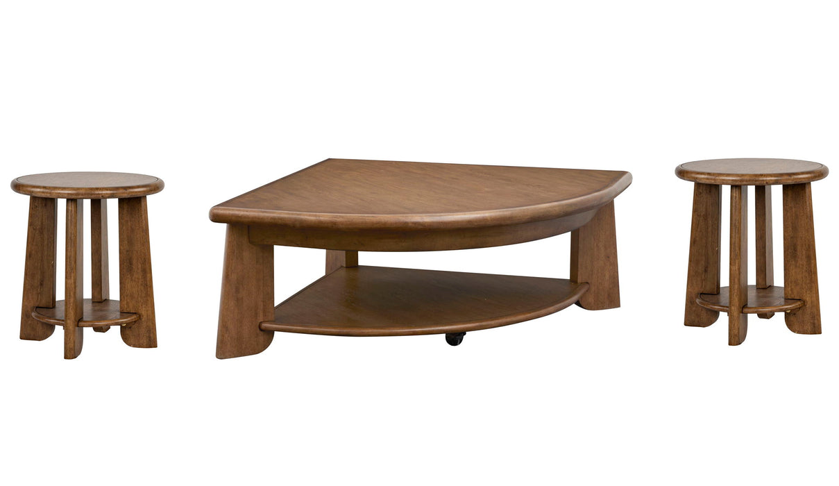 Tanner - Pie Shaped Lift Top Cocktail Table Set Magnussen Furniture