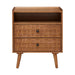 Nightstand With Charging Station, 2 Drawer Bedside Table With Shelf And USB / AC Ports Home Essentials