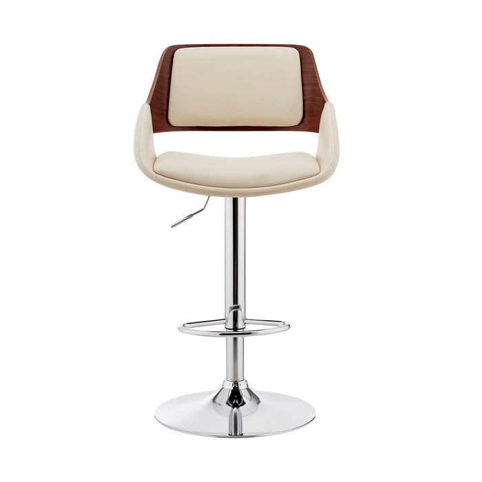 43" Swivel Low Back Adjustable Height Bar Chair - Cream