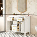 Bathroom Vanity With Sink, Cabinet With 4 Drawers & 2 Soft Close Doors, Rectangular Storage Unit For Bathroom Hearth and Haven