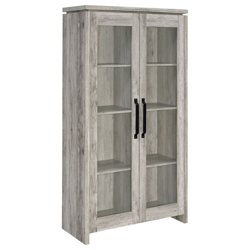 Myerson - 2 Door Tall Cabinet - Gray Furniture Max