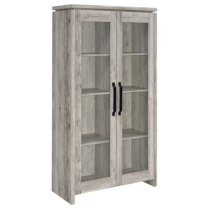 Myerson - 2 Door Tall Cabinet - Gray Furniture Max