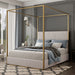 Luxury Canopy Bed With Upholstered Headboard Hearth and Haven