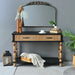 Accent Carved Console Table With Open Shelf And 2 Drawers Living Room - Black / Natural Wood Wash Home Essentials