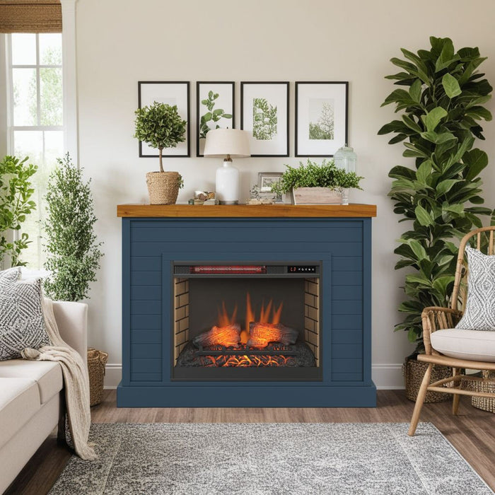 48" Fireplace With Mantel Home Essentials
