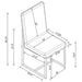 Upholstered Dining Chair Set With Base (Set of 2) - Gray Furniture Max