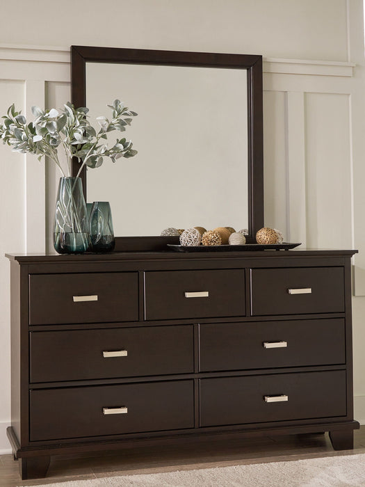 Covetown - Dresser And Mirror - Dark Brown Signature Design by Ashley®