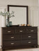 Covetown - Dresser And Mirror - Dark Brown Signature Design by Ashley®