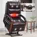 Power Lift Recliner Chair Dual Motor Infinite Position With Heat Massage And Heavy Duty Motion Mechanism - Brown Home Essentials
