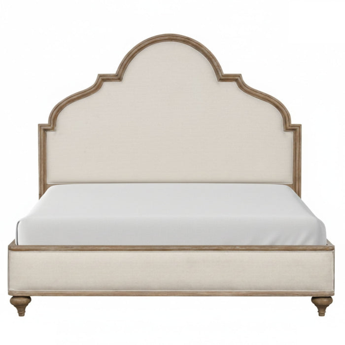 3 Piece Bed Set With 2 Nightstands, Upholstered Headboard, USB Ports