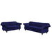 Upholstered Sofa Set With Crystal Tufted Seat And Nailhead Trim, 2 Piece Living Room Furniture - Indigo Home Essentials