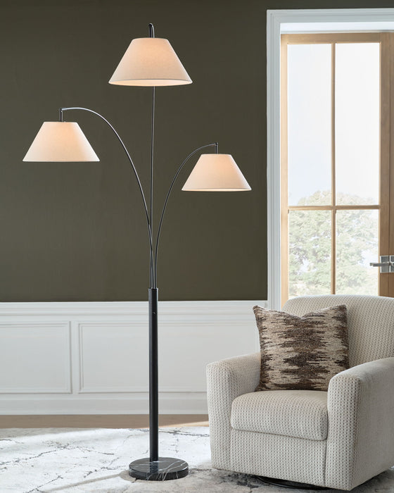 Gibbswellner - Metal Arc Lamp - Black Signature Design by Ashley®