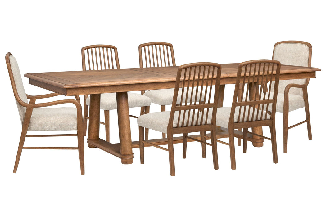 Woodward - Trestle Extendable Dining Table Set Magnussen Furniture