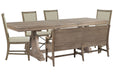 Paxton Place - Extendable Trestle Dining Table Set Magnussen Furniture