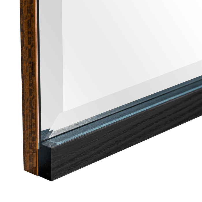 Kayner - Dresser Mirror With LED Lights - Charcoal