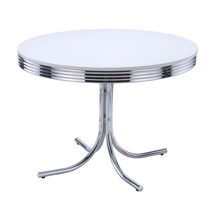 Parlisse - 5 Piece Round Dining Sets And Chairs - White Furniture Max