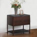 Tova - 2 Drawer Side Table With Shelf - Dark Brown Furniture Max