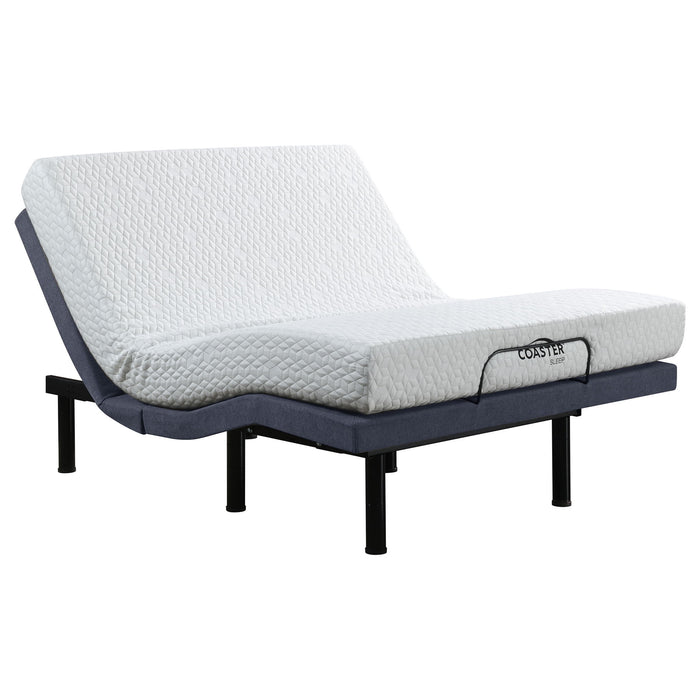 California King Adjustable Bed Base With Ergonomic Support And Wireless Remote Control - Black Furniture Max