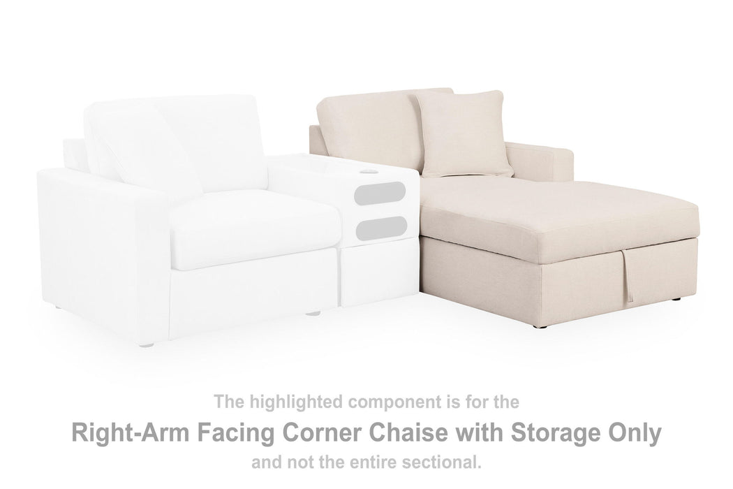 Modmax - RAF Corner Chaise With Storage - Oyster Signature Design by Ashley®