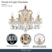 Michael Amini Lighting - Portola 8-Light Traditional Crystal Chandelier - Gold Michael Amini