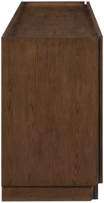 Everson - Oak Veneer And Solid Wood Sideboard/Buffet - Brown Meridian Furniture