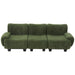 3 Seater Sofa Couch With Curved Armrests Noble House