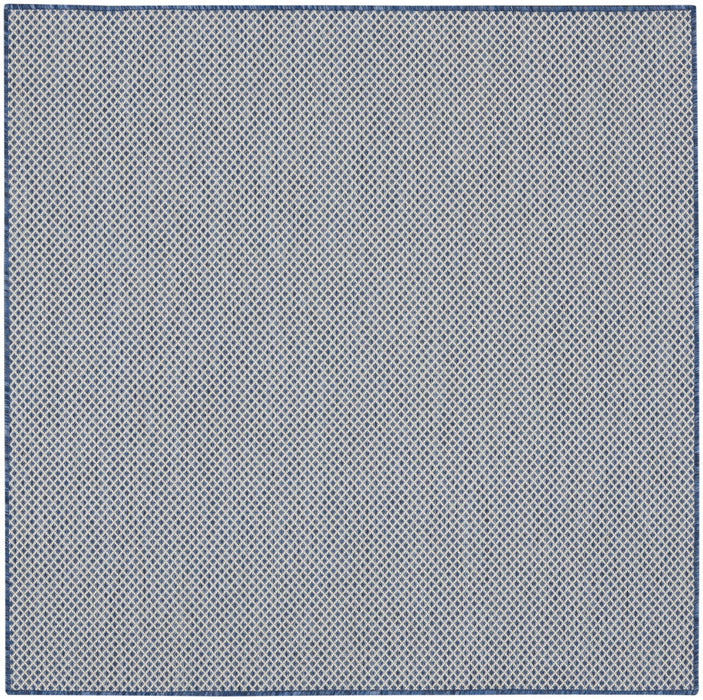 4' Square Geometric Power Loom Area Rug - Bone