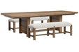 Plum Creek - Trestle Dining Table Set Magnussen Furniture