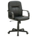 Office Chair With Casters Ergonomic Design For Workspaces - Black Furniture Max