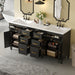 2 Piece Freestanding Bathroom Vanity Set With Sink Top, Reversible Dual Layout Noble House