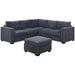 Contemporary Sectional Set With Ottoman Home Essentials