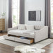 Upholstered Tufted Daybed With Drawers, Waved Arms Home Essentials